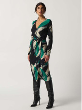 233127 Dress - Black/Multi (Joseph Ribkoff)